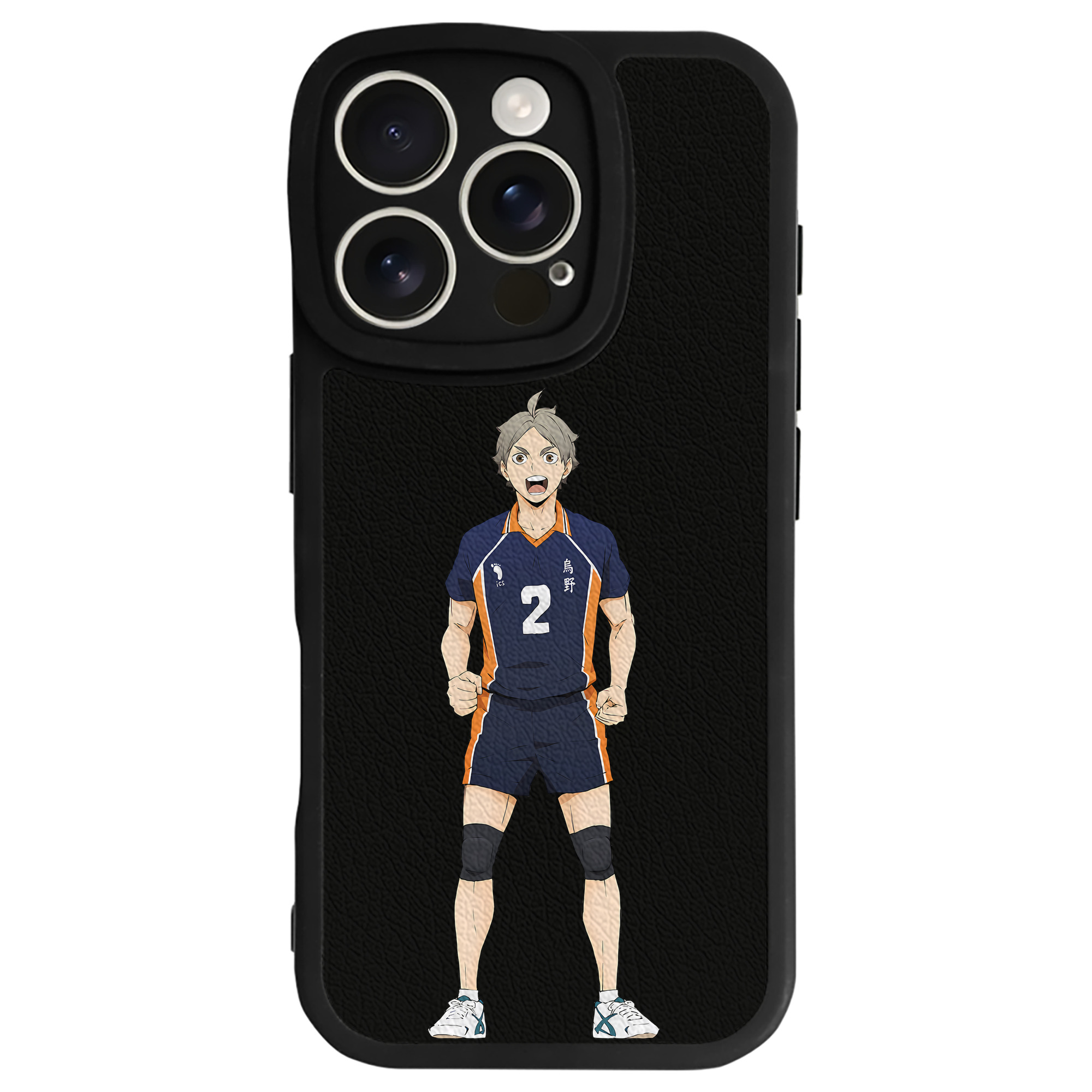（画像用） ハイキュー!! Haikyu!! 【iPhone 16シリーズ対応】シリコンスマホケース（レザー調） 材質：シリコン